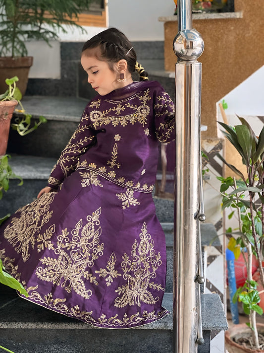 Premium Purple Lehenga Set - 3P