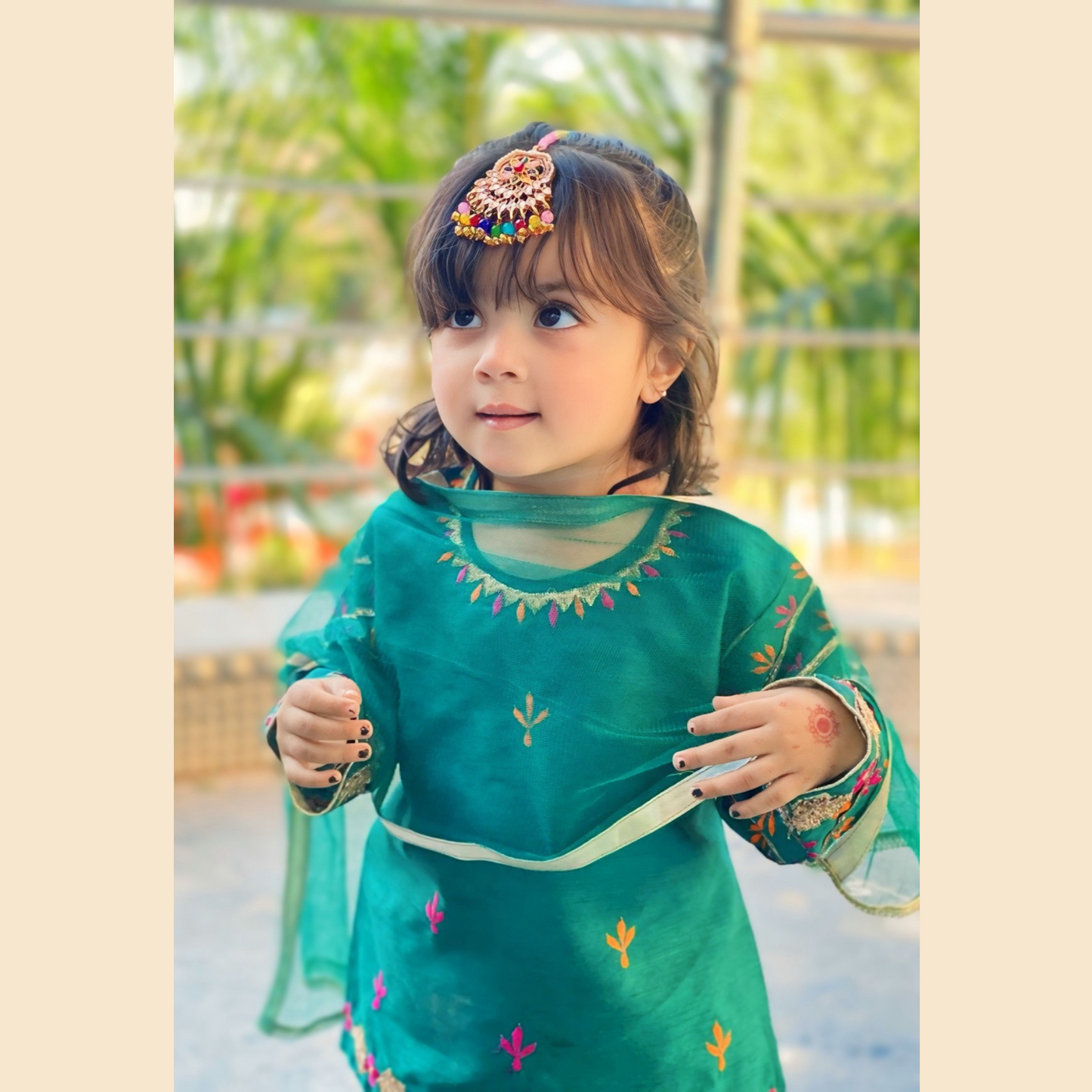 Raw Silk Gharara Set- 3P