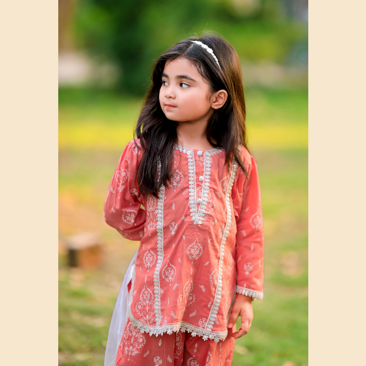 Premium Farshi Shalwar 3-Piece Lawn Set – Block Printed (Deen Textile)