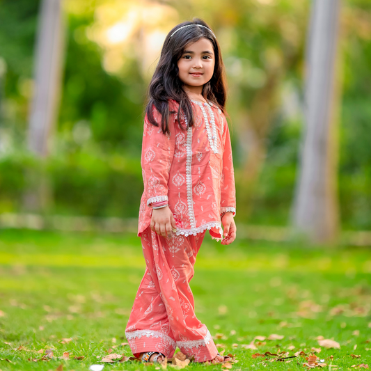 Premium Farshi Shalwar 3-Piece Lawn Set – Block Printed (Deen Textile)