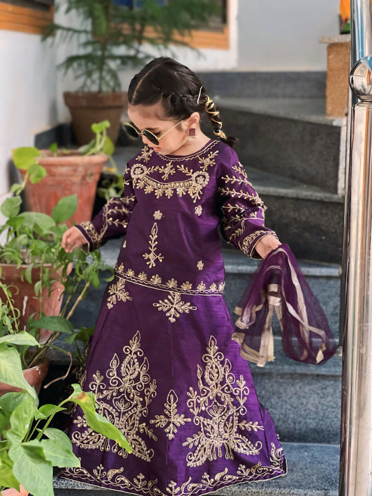 Premium Purple Lehenga Set - 3P