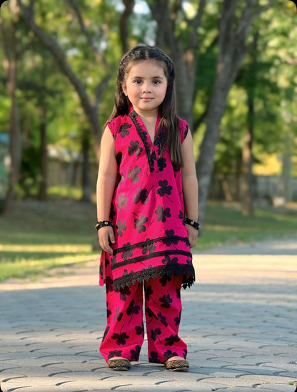 AirLine Kids Lawn Dress With Duppata