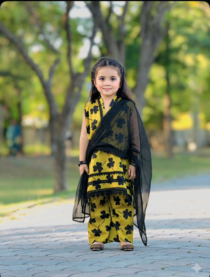 AirLine Kids Lawn Dress With Duppata