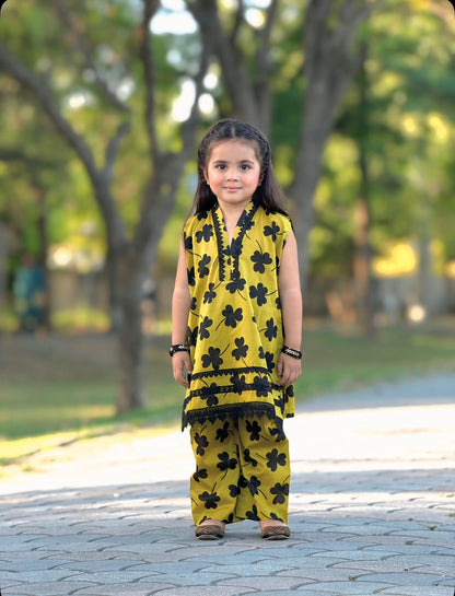 AirLine Kids Lawn Dress With Duppata