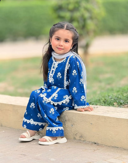 Printed Farshi Shalwar Kameez Set with Dupatta